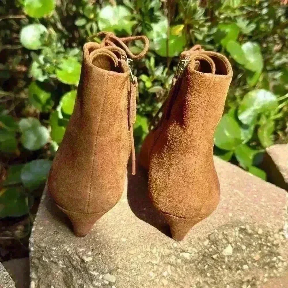 Nine West Shoes Women's 5.5 Beige Camel Tan Leather Yendira Ankle Bootie